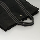 HERMES Fourre Tout MM Hand Bag Canvas Black Auth MY447-6