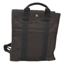 HERMES Sac A Dos MM Backpack Canvas Gray Auth MY448-1