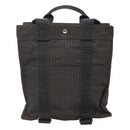 HERMES Sac A Dos MM Backpack Canvas Gray Auth MY448-3