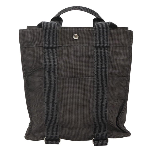 HERMES Sac A Dos MM Backpack Canvas Gray Auth MY448