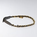 CHANEL Chain Belt metal Lamb Skin Black Gold CC Auth MY480-4
