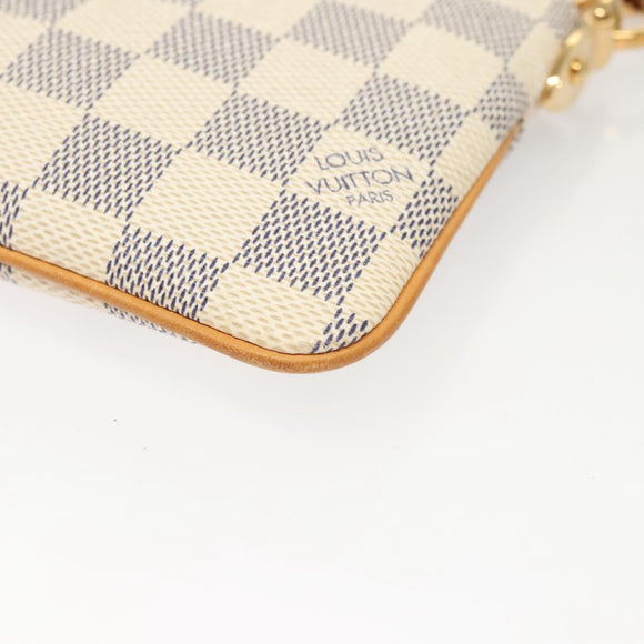 LOUIS VUITTON Damier Azur Pochette Mira MM Accessory Pouch N60027 LV Auth MY486A