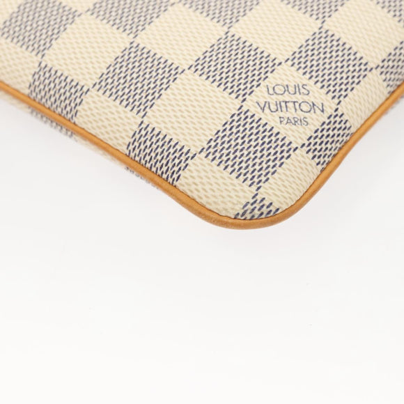 LOUIS VUITTON Damier Azur Pochette Mira MM Accessory Pouch N60027 LV Auth MY486A