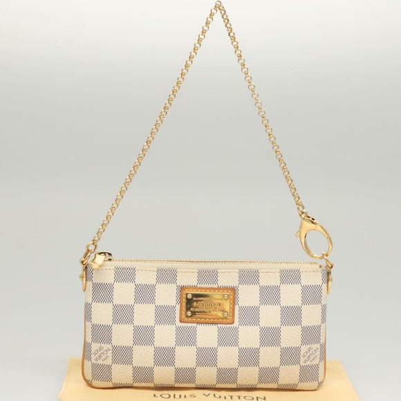 LOUIS VUITTON Damier Azur Pochette Mira MM Accessory Pouch N60027 LV Auth MY486A