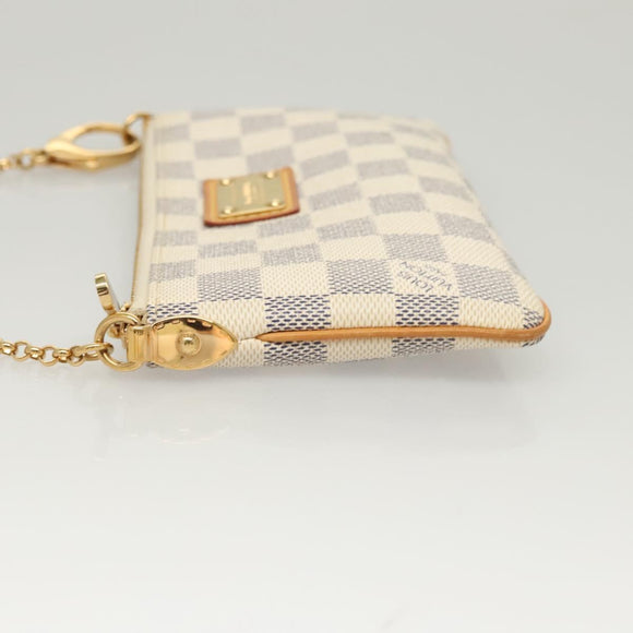 LOUIS VUITTON Damier Azur Pochette Mira MM Accessory Pouch N60027 LV Auth MY486A