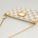 LOUIS VUITTON Damier Azur Pochette Mira MM Accessory Pouch N60027 LV Auth MY486A-6