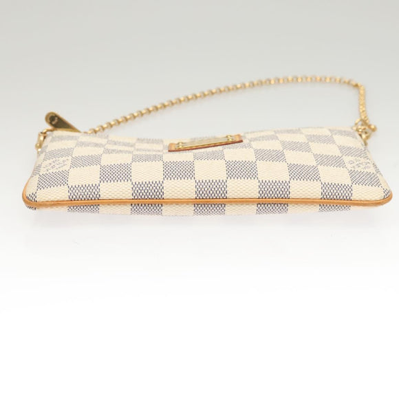 LOUIS VUITTON Damier Azur Pochette Mira MM Accessory Pouch N60027 LV Auth MY486A