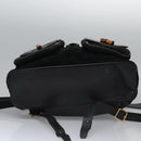 GUCCI Bamboo Backpack Suede Leather Black Gold 003 58 0016 Auth nb007-5