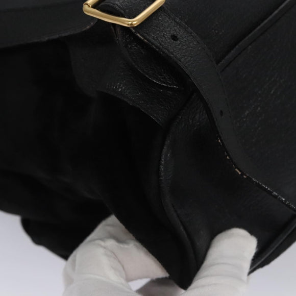 GUCCI Bamboo Backpack Suede Leather Black Gold 003 58 0016 Auth nb007