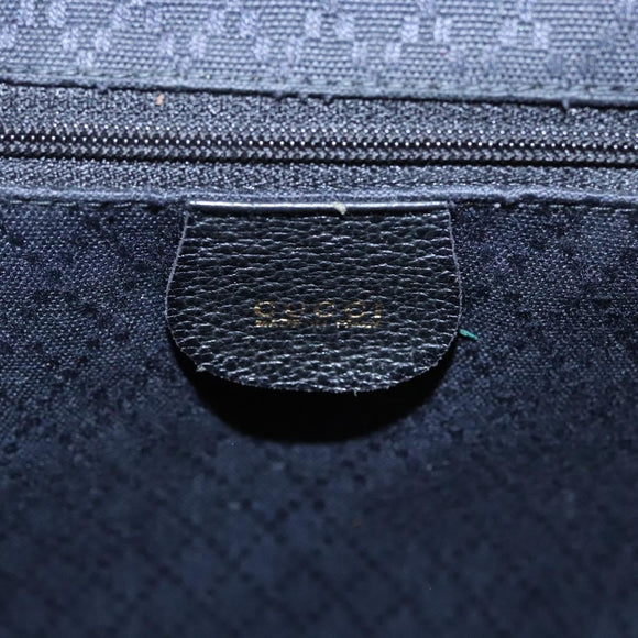 GUCCI Bamboo Backpack Suede Leather Black Gold 003 58 0016 Auth nb007