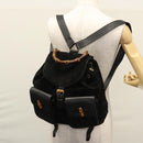 GUCCI Bamboo Backpack Suede Leather Black Gold 003 58 0016 Auth nb007-34