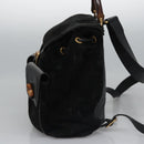 GUCCI Bamboo Backpack Suede Leather Black Gold 003 58 0016 Auth nb007-3