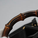 GUCCI Bamboo Backpack Suede Leather Black Gold 003 58 0016 Auth nb007-8