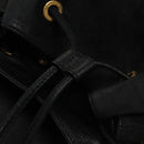 GUCCI Bamboo Backpack Suede Leather Black Gold 003 2058 0016 Auth nb010-27