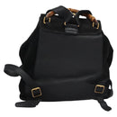 GUCCI Bamboo Backpack Suede Leather Black Gold 003 2058 0016 Auth nb010-2
