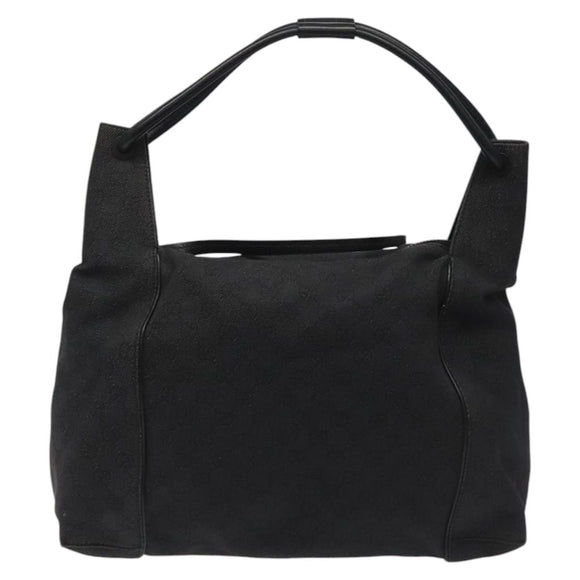 GUCCI GG Canvas Shoulder Bag Black 101292 Auth nb011
