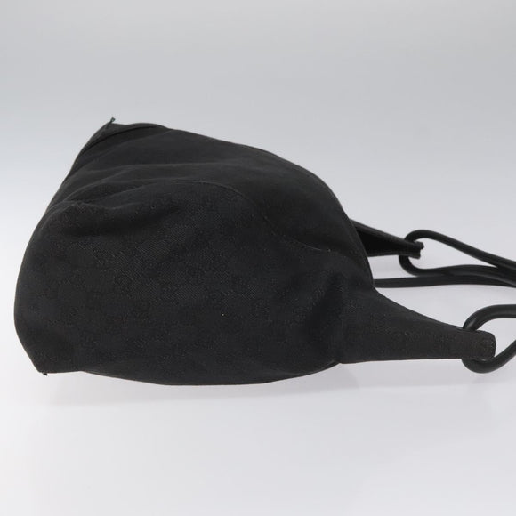 GUCCI GG Canvas Shoulder Bag Black 101292 Auth nb011