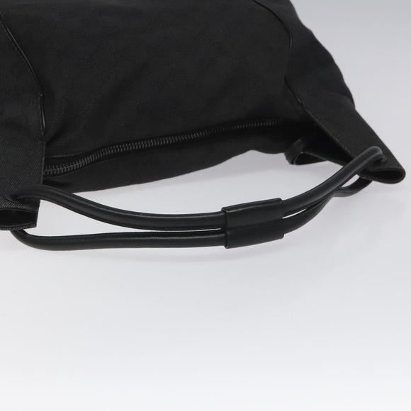GUCCI GG Canvas Shoulder Bag Black 101292 Auth nb011
