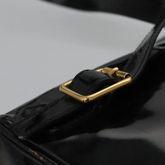 GUCCI Bamboo Backpack Patent leather Black 003 2058 0030 Auth nb014