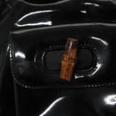 GUCCI Bamboo Backpack Patent leather Black 003 2058 0030 Auth nb014-23