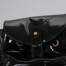 GUCCI Bamboo Backpack Patent leather Black 003 2058 0030 Auth nb014-24