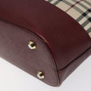 BURBERRY Nova Check Shoulder Bag Canvas Beige Gold Auth nb028-15