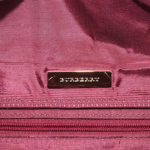 BURBERRY Nova Check Shoulder Bag Canvas Beige Gold Auth nb028