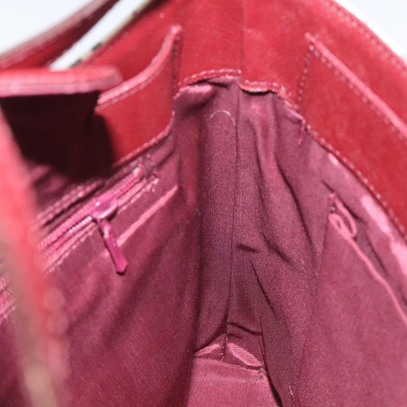 BURBERRY Nova Check Shoulder Bag Canvas Beige Gold Auth nb028