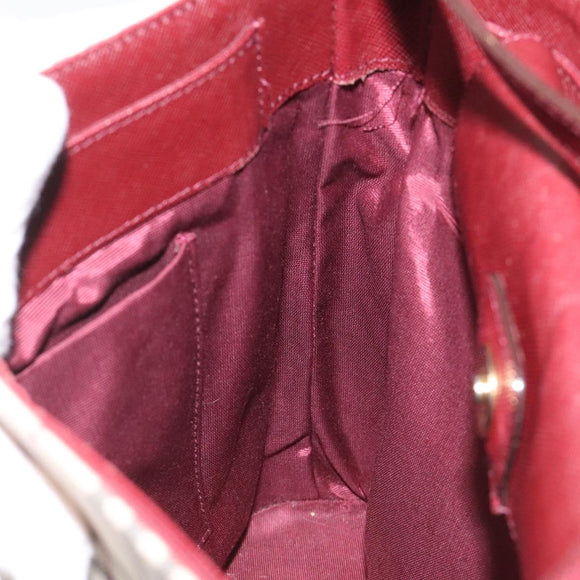 BURBERRY Nova Check Shoulder Bag Canvas Beige Gold Auth nb028