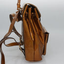 GUCCI Bamboo Backpack Patent leather Bronze Gold 003 1705 0030 Auth nb030-4