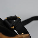 GUCCI Bamboo Backpack Suede Leather Black Gold 003 1705 0030 Auth nb031-8