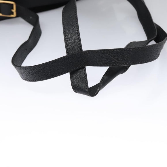 GUCCI Bamboo Backpack Suede Leather Black Gold 003 1705 0030 Auth nb031