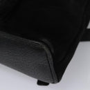 GUCCI Bamboo Backpack Suede Leather Black Gold 003 1705 0030 Auth nb031-18