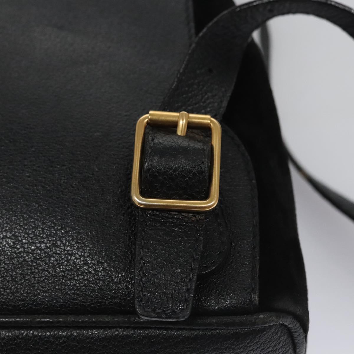 GUCCI Bamboo Backpack Suede Black Gold 003 GUCCI Bamboo Backpack Suede Leather Black Gold 003 1705 0030  main image 3