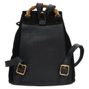 GUCCI Bamboo Backpack Suede Leather Black Gold 003 1705 0030 Auth nb031-2