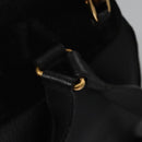 GUCCI Bamboo Backpack Suede Leather Black Gold 003 1705 0030 Auth nb031-15
