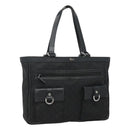 GUCCI GG Canvas Tote Bag Nylon Outlet Black Silver 268639 Auth nb032-1