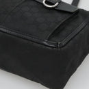 GUCCI GG Canvas Tote Bag Nylon Outlet Black Silver 268639 Auth nb032-9