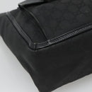 GUCCI GG Canvas Tote Bag Nylon Outlet Black Silver 268639 Auth nb032-14