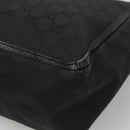 GUCCI GG Canvas Tote Bag Nylon Outlet Black Silver 268639 Auth nb032-15