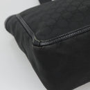 GUCCI GG Canvas Tote Bag Nylon Outlet Black Silver 268639 Auth nb032-16