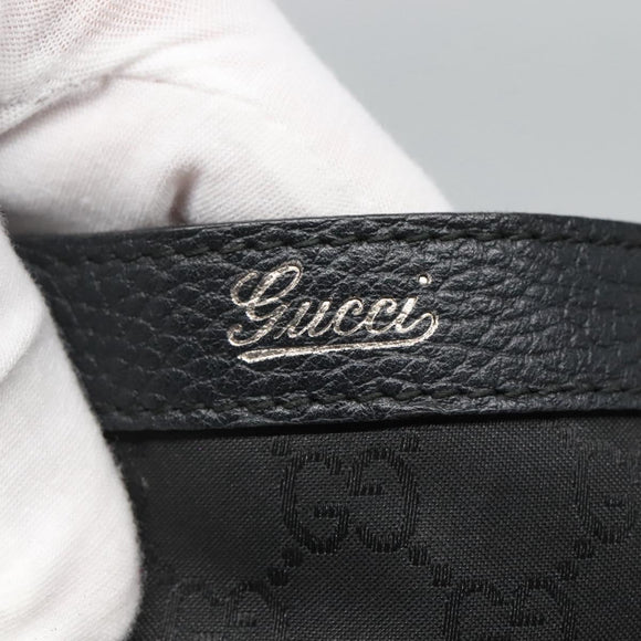 GUCCI GG Canvas Tote Bag Nylon Outlet Black Silver 268639 Auth nb032