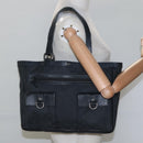 GUCCI GG Canvas Tote Bag Nylon Outlet Black Silver 268639 Auth nb032-24