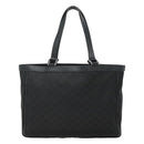 GUCCI GG Canvas Tote Bag Nylon Outlet Black Silver 268639 Auth nb032-2