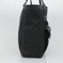 GUCCI GG Canvas Tote Bag Nylon Outlet Black Silver 268639 Auth nb032-3