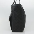 GUCCI GG Canvas Tote Bag Nylon Outlet Black Silver 268639 Auth nb032-4