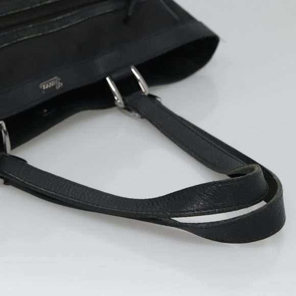 GUCCI GG Canvas Tote Bag Nylon Outlet Black Silver 268639 Auth nb032