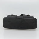 GUCCI GG Canvas Tote Bag Nylon Outlet Black Silver 268639 Auth nb032-5