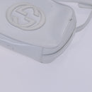 GUCCI Shoulder Bag Patent leather White Auth nb038-14