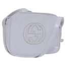 GUCCI Shoulder Bag Patent leather White Auth nb038-1